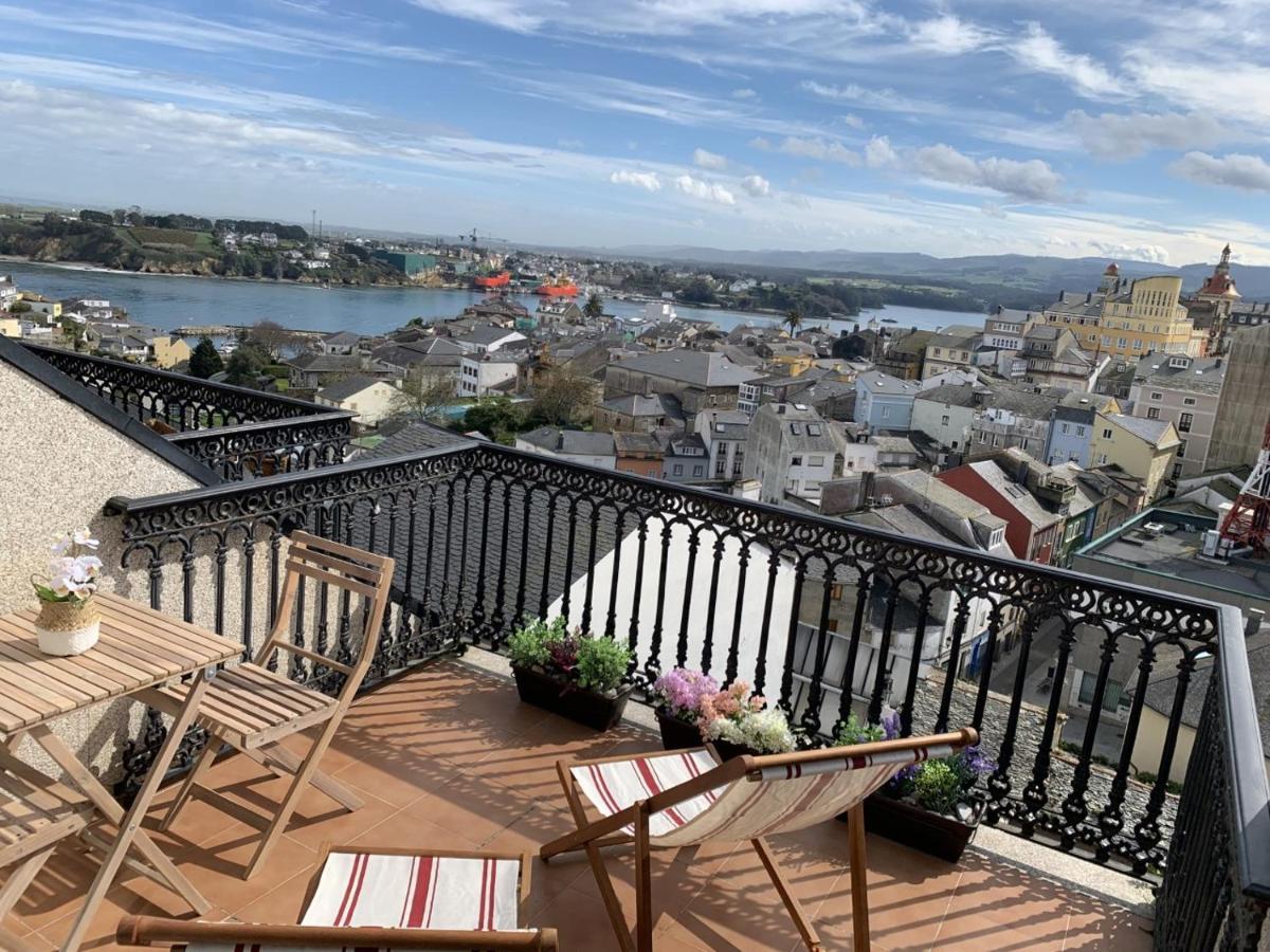 Moderno Piso Con La Mejor Terraza De Ribadeo Y Vistas Maravillosas 外观 照片
