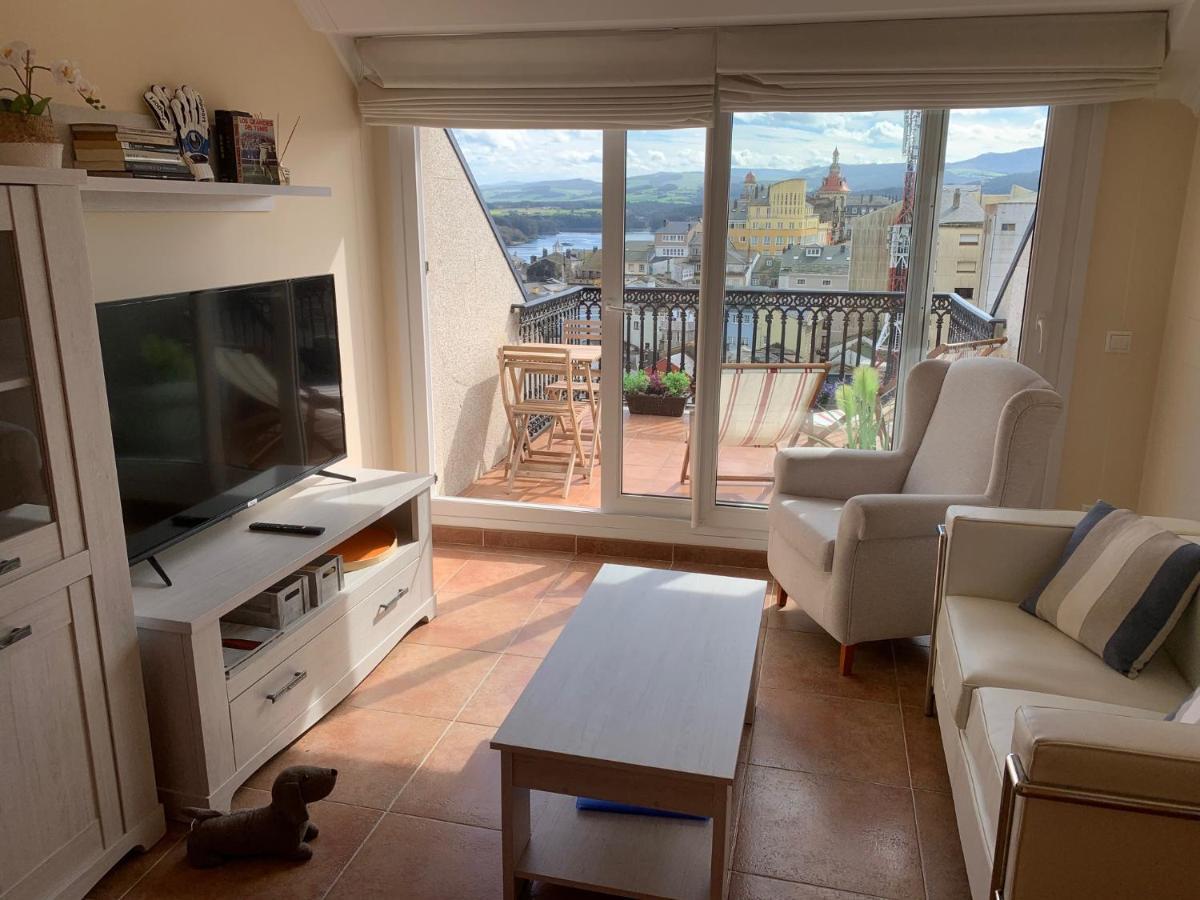 Moderno Piso Con La Mejor Terraza De Ribadeo Y Vistas Maravillosas 外观 照片